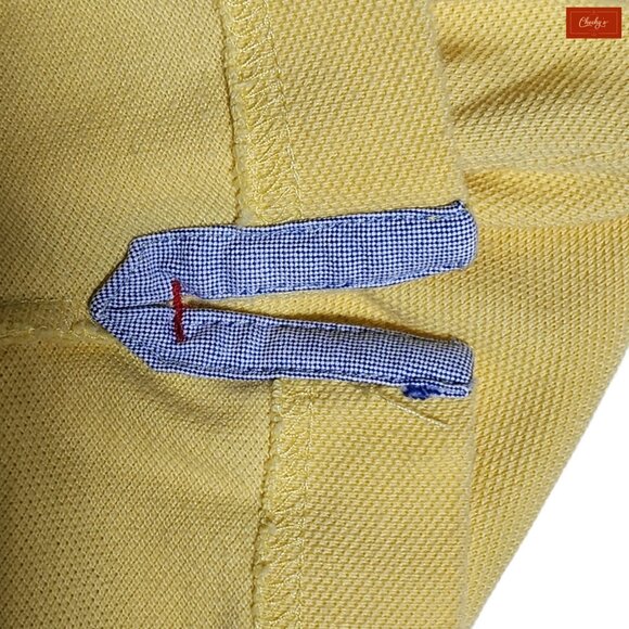 Tommy Hilfiger Yellow Polo Shirt Short Sleeve Custom Fit SzXL (ID38) - Picture 6 of 7